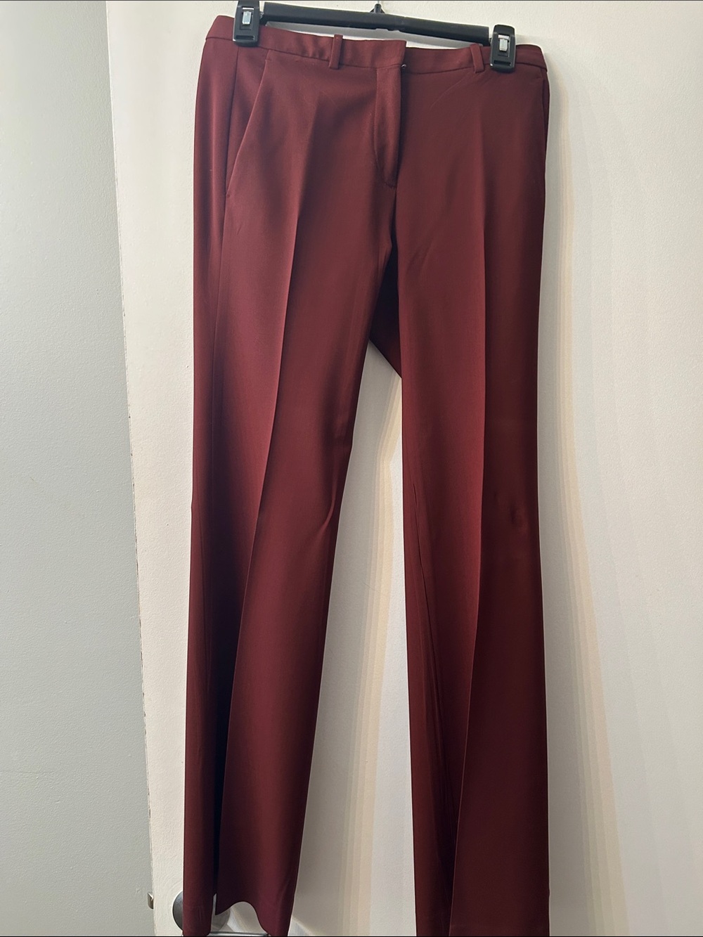 Theory Women's Trousers in Burgundy